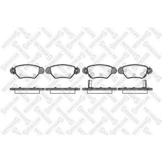 696 002B-SX_колодки дисковые п.! с антискр. пл. Opel Astra 1.2i-2.0Di 98-01/Zafira 1.8i/2.0Di 99-00 фото