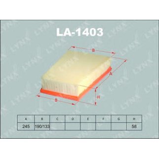 Фильтр воздушный LYNXauto LA-1403 фото