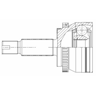 ШРУС для а/м Hyundai Creta (15-) 2.0i AT 2WD/4WD (наруж. перед.) (GO 0826) фото 3