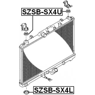 Подушка радиатора FEBEST SZSB-SX4U фото 2