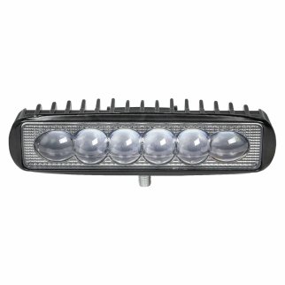 Фара светодиодная прямоугольная, 6 LED 4D линза, 18W (157х42х40) 12/24V (ALED006) фото 2