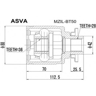 ШРУС внутренний ASVA MZIL-BT50 фото