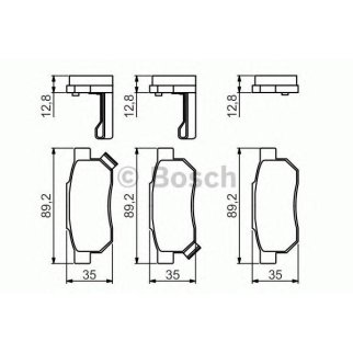 Колодки тормозные задние дисковые к-кт BOSCH 0 986 495 256 фото