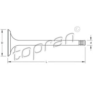 Клапан впускной HANS PRIES=19954 фото