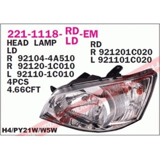 Фара правая DEPO 221-1118R-LD-EM фото