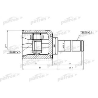 Шрус привода PATRON PCV1392 фото