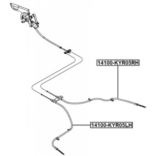 14100-KYR05LH_трос ручного тормоза левый! Ssang Yong Actyon 01-13 фото 2
