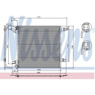 Радиатор кондиционера (конденсер) Nissens 94568 фото