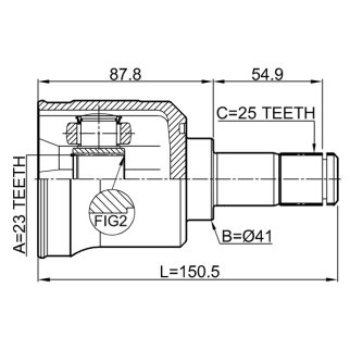 ШРУС внутренний FEBEST 0411-EA2A фото 2