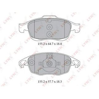 Колодки тормозные передние к-кт LYNXauto BD-2223 фото