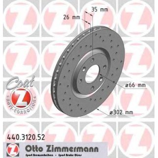 Диск тормозной Zimmermann 440.3120.52 фото