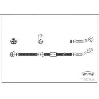 Шланг тормозной HONDA: CIVIC VI Hatchback 1.4 i/1.4 i S 95-01, CIVIC VI купе 1.6 i 96-00 фото
