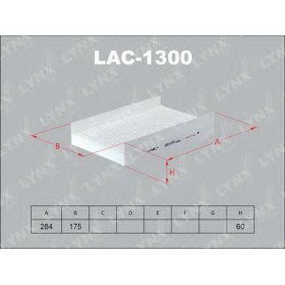 Фильтр салона LYNXauto LAC-1300 фото