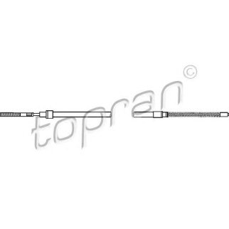 Трос ручного тормоза / VW Passat-IV (бараб. торм) 93~ фото