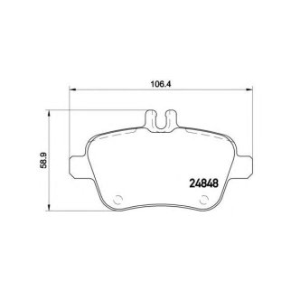 Колодки тормозные задние к-кт brembo P 50 091 фото