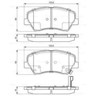 Колодки тормозные передние к-кт BOSCH 0 986 494 691 фото