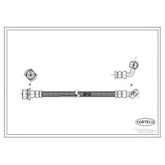 Шланг тормозной CORTECO 19033087 фото