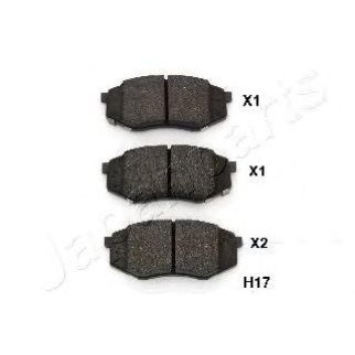 Колодки тормозные Japanparts PA-H17AF фото
