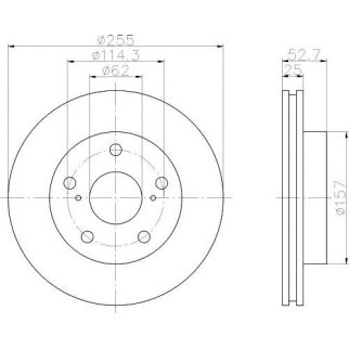 Диск тормозной передний вентилируемый MINTEX MDC903 фото