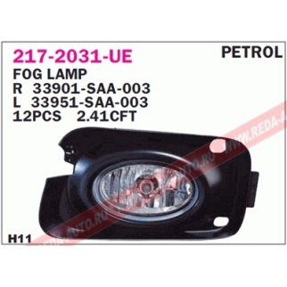 Фара противотуманная передн лев HONDA: ACCORD 2.0,2.4 03- фото