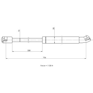 Газовый упор багажника TRIALLI GS 1849 фото 2