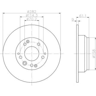 Диск тормозной задний MINTEX MDC999 фото