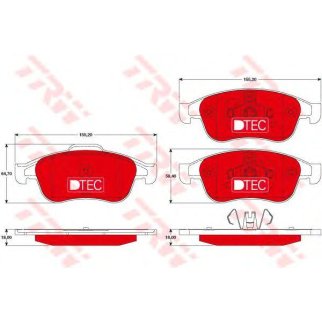 GDB1789DTE_колодки дисковые передние! Renault Megane Sedan/Coupe 08> фото