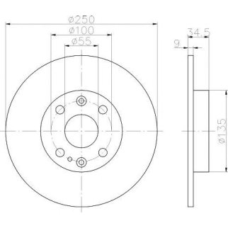 Диск тормозной задний MINTEX MDC660 фото