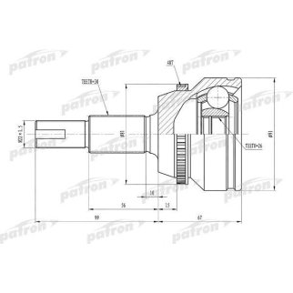 Шрус привода PATRON PCV1433 фото