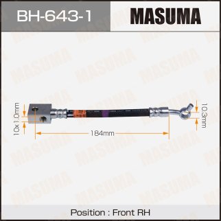 Шланг тормозной Masuma BH-643-1 фото
