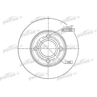 Диск торм.AUDI 80 91-94, CABRIOLET 91-94, COUPE 84-88, COUPE 88-96 фото