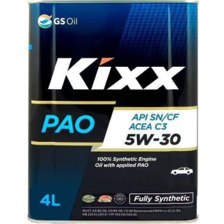 Масло моторное KIXX PAO 5W-30 синтетическое 4 л L209144TE1 фото