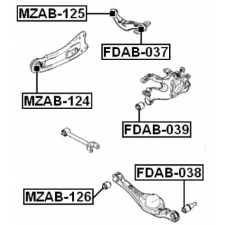 Сайлентблок задней подвески FEBEST FDAB-039 фото 2