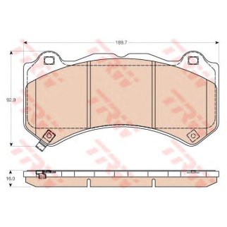 Колодки тормозные передние к-кт TRW GDB4450 фото
