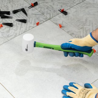 СИБРТЕХ 11167 Киянка резиновая, 450 г,белая резина, фибергласовая рукоятка. фото 6