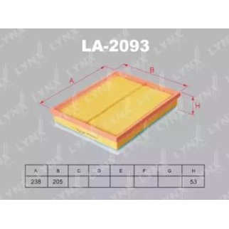 Фильтр воздушный LYNXauto LA-2093 фото