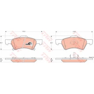 Колодки тормозные передние к-кт TRW GDB4129 фото