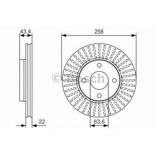 Диск тормозной BOSCH 0 986 479 R64 фото