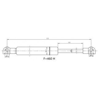 Упор газовый (амортизатор) для а/м Mitsubishi Outlander (12-) (крышки багажника) (GS 1101) фото 3
