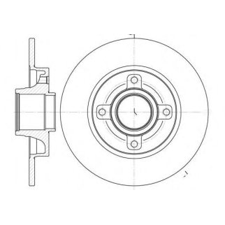 61014.00_диск тормозной задний! Citroen C4 1.4-2.0HDi 04> фото