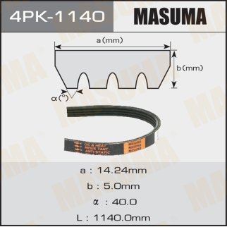 Ремень ручейковый Masuma 4PK-1140 фото