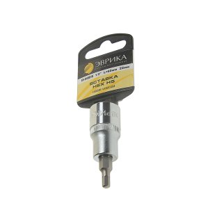 Насадка-вставка с битой Hex H5&quot; 1/2&quot; 22мм L=60мм (с держателем) ЭВРИКА** фото
