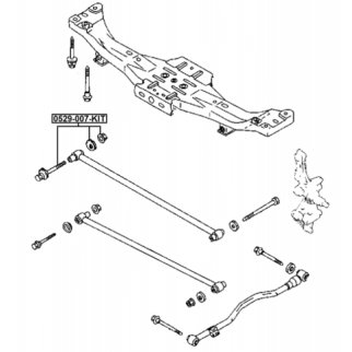 Болт с эксцентриком ремкомплект MAZDA 323 BA 1994-2000 FEBEST 0529-007-KIT фото 2
