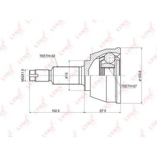 ШРУС наружный LYNXauto CO3677 фото