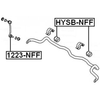 Втулка переднего стабилизатора FEBEST HYSB-NFF фото 2 Втулка переднего стабилизатора FEBEST HYSB-NFF фото 2