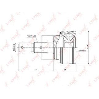 ШРУС наружный LYNXauto CO3709 фото