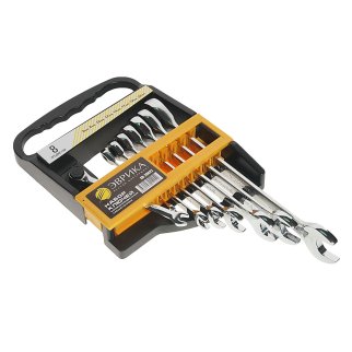 Набор ключей комбинированных 8пр трещоточных ЭВРИКА фото 1