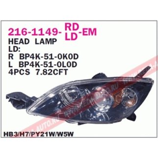 Фара правая DEPO 216-1149R-LD-EM фото