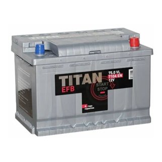 Аккумулятор TITAN EFB 75 А/ч Обратная R+ 276х175х190 EN710 A фото