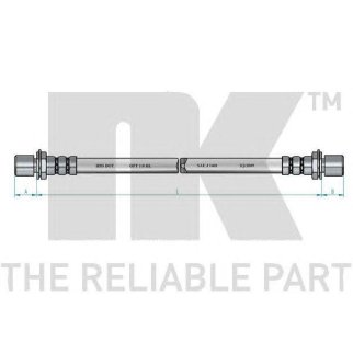 Шланг тормозной TOYOTA CARINA 83-87 345мм зад. фото